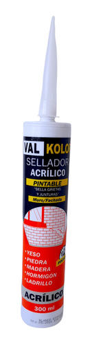 Silicona Sellador Acrilico Pintable Blanco 300ml