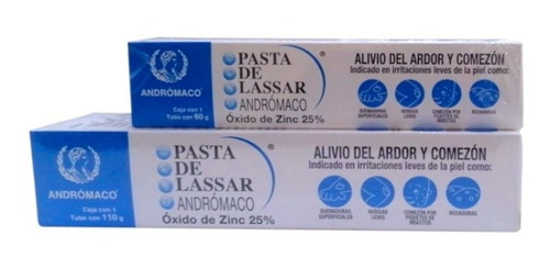 Pasta De Lassar Andrómaco Oxido De Zinc 2 Tubos 110 G Y 60 G