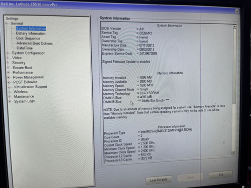 Dell Latitude E5530 Por Partes (Usado)