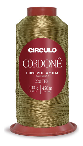 Fio Cordonê Circulo 100g 450mts Cor 7068 Ouro Suave