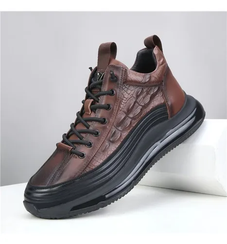 Zapatos Italianos Ligeros De Cuero De Lujo Para Hombre Air C