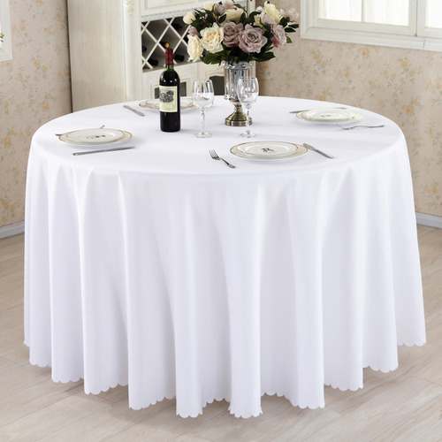 Mantel Redondo Para Decoración De Mesa, Mantel Liso Para