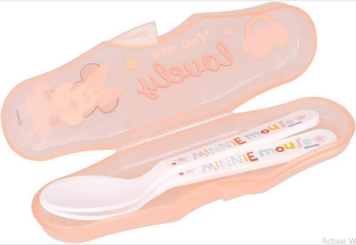 Imagen 2 de 3 de Set Cubiertos Rosado Niña Portable - Unidad a $3089