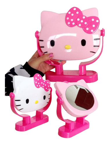 Espejo De Mesa Con Diseño Rosa De Hello Kitty