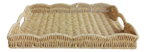 Cesta De Armazenamento Tecida À Mão, Bandeja De