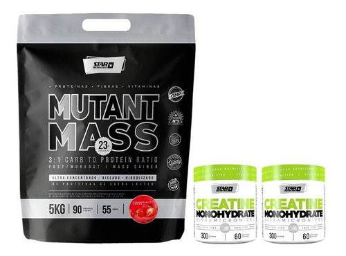 Mutant Mass 5 Kg + 2 Creatina X 300 Grs Star Nutrition