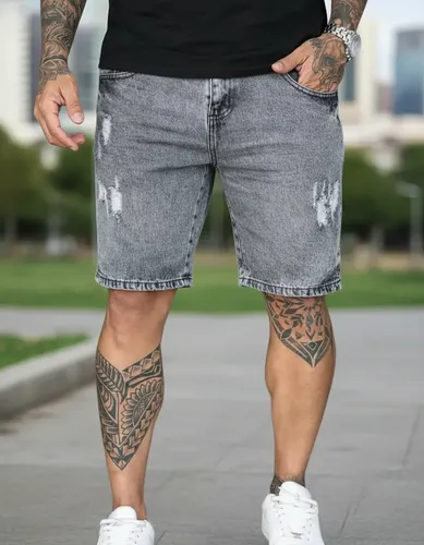 Bermuda Jeans Masculina Larga Jogador Shorts Premium Pesado