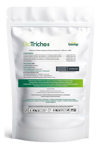 Biotricho Trichoderma Controle Biológico 200 G