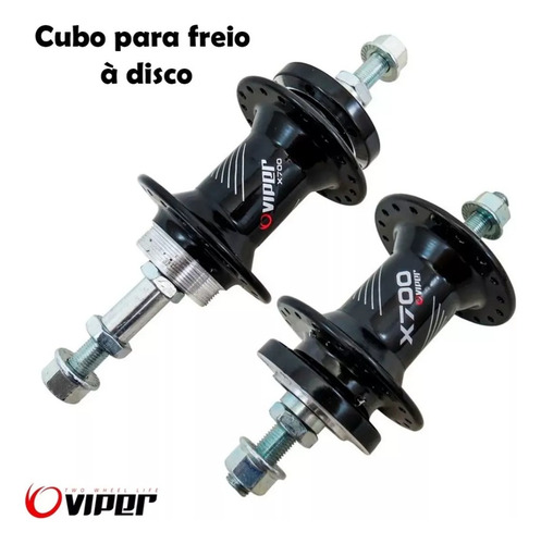 Par De Cubos Viper X700 Freio A Disco 28 Furos C/ Rolamento