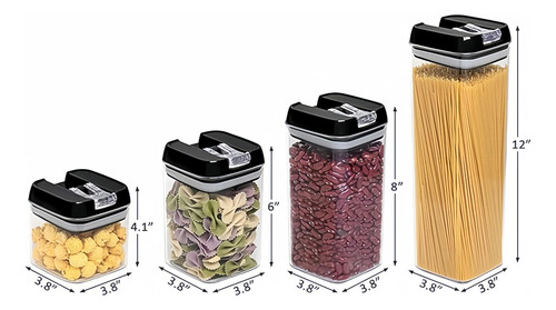 Recipientes Herméticos De Almacenamiento De Cocina Set 7 Pz