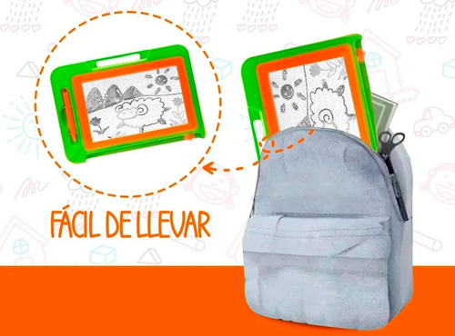 Imagen 6 de 10 de Pizarra Magica Magnetica Juego Infantil Juguete Lapiz Valija