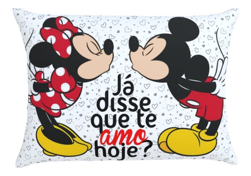 Almofadinha E Caneca Presente Surpresa Personalizada Desenho Do Tecido Mickey E Minnie