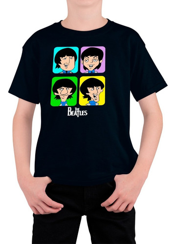 Polera Para Niños Estampada Diseño Clásico The Beatles 