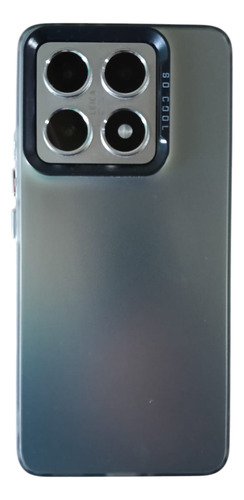 Funda De Moda Para Xiaomi 14t 5g Gris Silver Metálico + Mica Gris Lisa