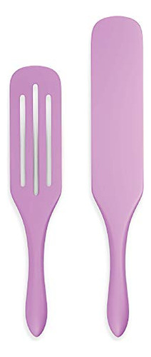 Juego De 2 Piezas De Silicona Spurtle, Espátula De Cocina, C