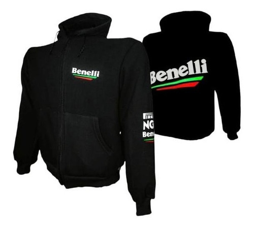 Campera Buzo Friza Polar Benelli Con Capucha Motoscba P