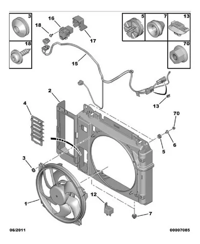 Paleta De Electroventilador Para Citroen Picasso 1.6 Nafta