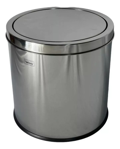 Cesto Lixo Lixeira Inox Basculante Redonda Multiuso 5 Litros
