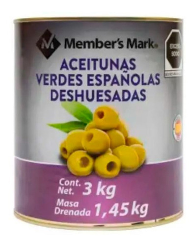 Aceituna Verde Member's Mark Sin Hueso De 3 Kilos