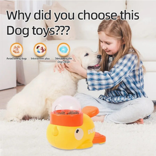 Comedero De Juguetes Para Mascotas Hands-on Duck, Diseño Eco