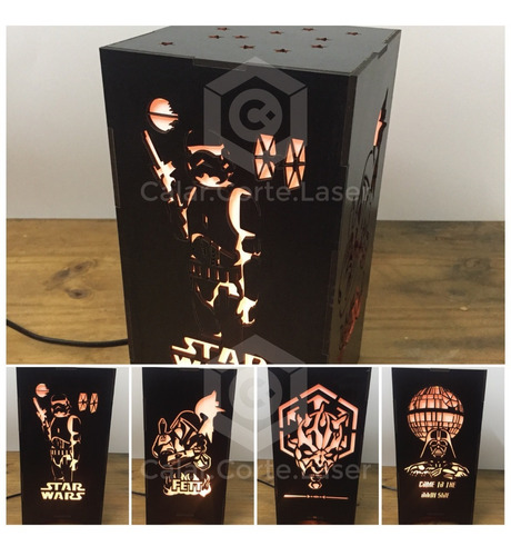 Lampara Velador Infantil Luz De Noche Star Wars