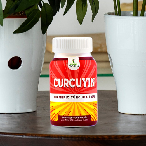 Curcuyín 4x30 Capletas Turmeric Cúrcuma 100% Natural 120caps Sabor Sin Sabor