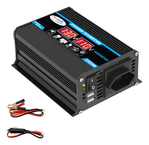 Inversor De Carro Digital 12v-110v / 12v-220v 4000w Com Usb