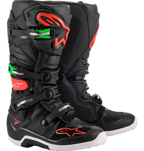 Botas Para Motocross Tech 7 Ngo/roj/vde