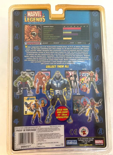Figura Marvel Legends - Sasquatch De Toy Biz (año 2005)