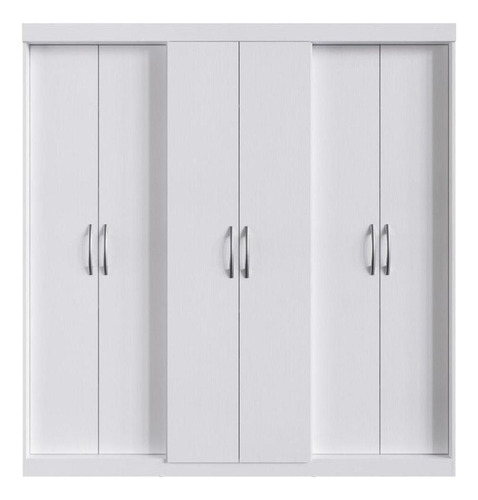 Guarda-roupa Branco 6 Portas Casal Édez Pine