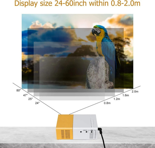Mini Proyector Led Hd Portátil Av Hdmi Lcd + Control Remoto