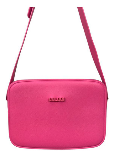 Bolsa Plástico Colcci Xangai Rosa Tiracolo Média 15x21x8 Cm