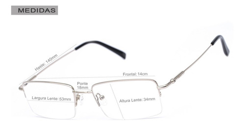 Imagem 3 de 10 de Armação Oculos Titânium Flexível Og 1739-c Leve Original