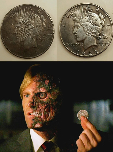 Moneda De Two Face  Dos Caras  Batman Dark Knight  Nuevo 