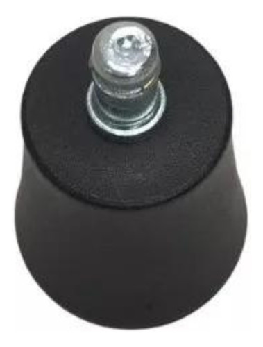 Sapata Alta Nylon Cadeira Fixa Escritório Giratória C/ 5 Un Cor Preto