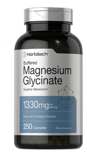 Glicinato De Magnesio 1330mg Americano Puro Sin Gluten