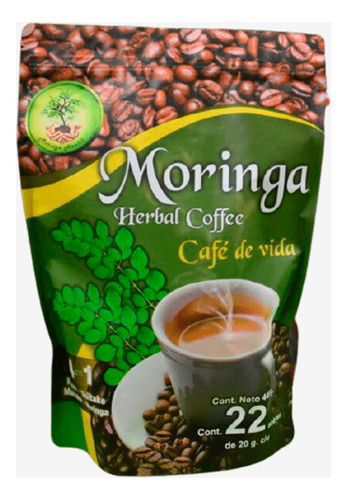 Café Con Moringa | Bolsa Con 22 Sobres