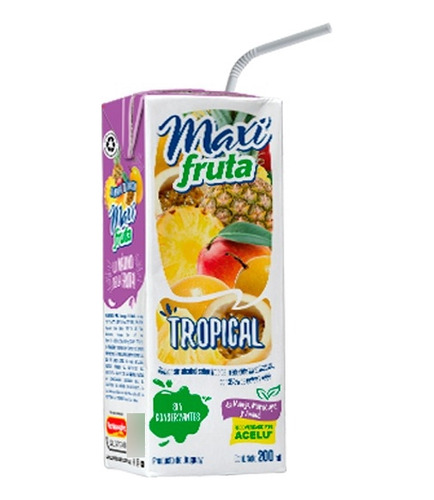 Jugo Maxi Fruta 200ml Sabor Tropical Pack X24