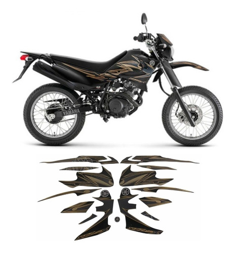 Kit Adesivos Yamaha Xtz 125x 2012 Preta 10358