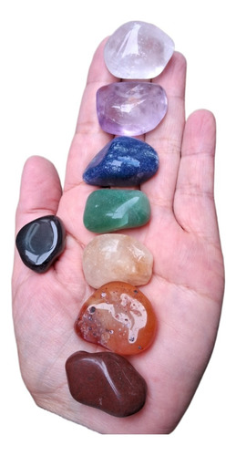 Set Piedras Naturales 7 Chakras Bolsita + 1 Gema De Regalo