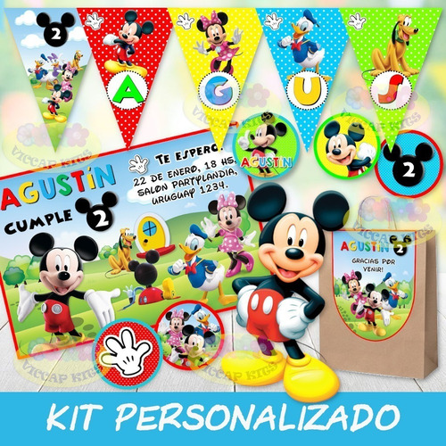 Kit Imprimible La Casa De Mickey Mouse Personalizado