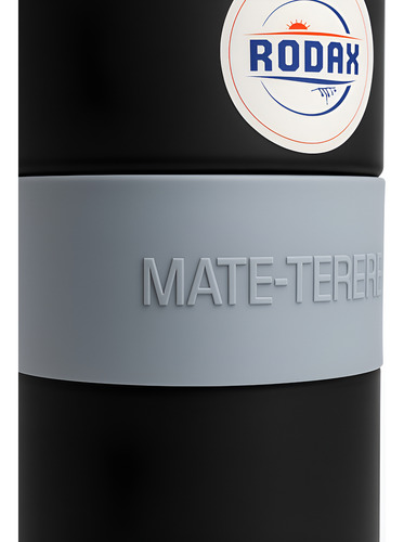Termo Acero Mate Listo Autocebante Rodax 1000ml 1 Litro Negro