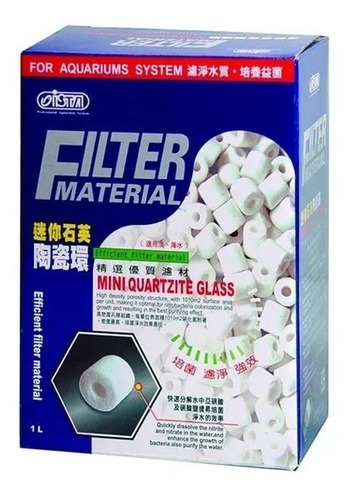 Mídia Cerâmica Biológica Mini Quartzite Glass 1l Ista Bolsa