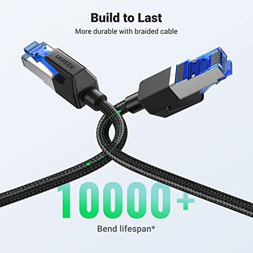 Cable Ethernet Ugreen Cat 8 De 3 Pies, Trenzado De Alta Velo