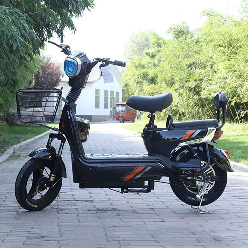 Scooter Moto Bicicleta Electrica Doble Asiento Bateria Liti