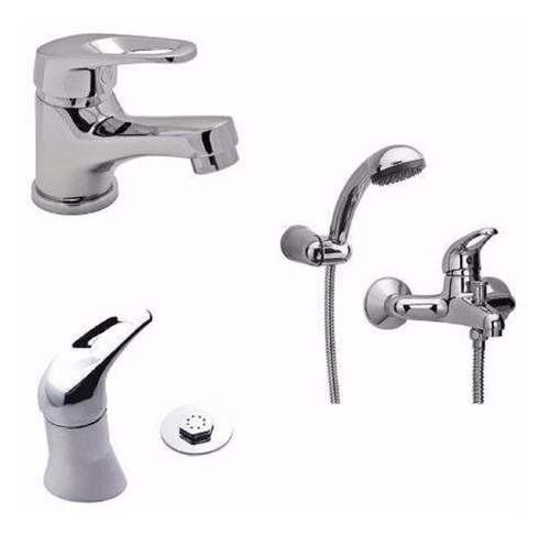 Griferia Baño Completo Link Monocomando Hydros Lav Bide Duch