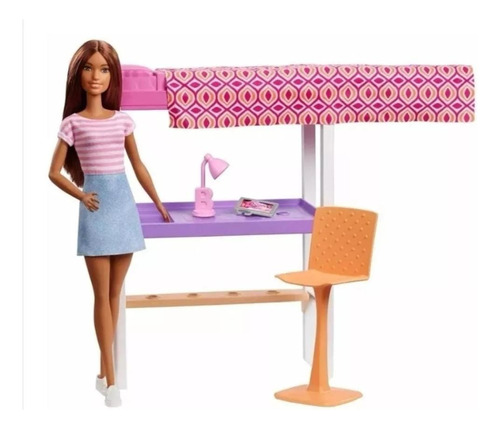 Barbie Set De Escritorio Y Cama 