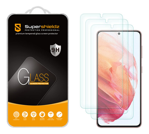 Supershieldz Paquete De 3 Protectores De Pantalla De Vidrio