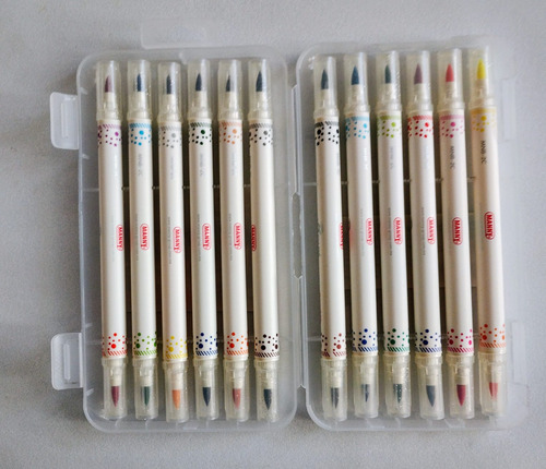 Plumon Punta Pincel Acuarelable Brush Rotuladores 24 Colores