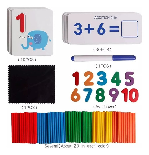 Juego De Madera Didactico Aprender Matematica Sumar Y Restar